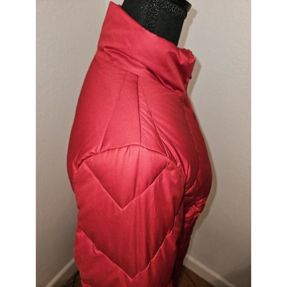 Eddie Bauer Down Parka Puffer Jacket Coat Women’s Small Red EUC - Picture 6 of 15
